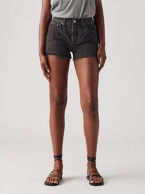Levi's 501° Original Fit High-Rise Women's Jean Shorts - Lunar Black 29
